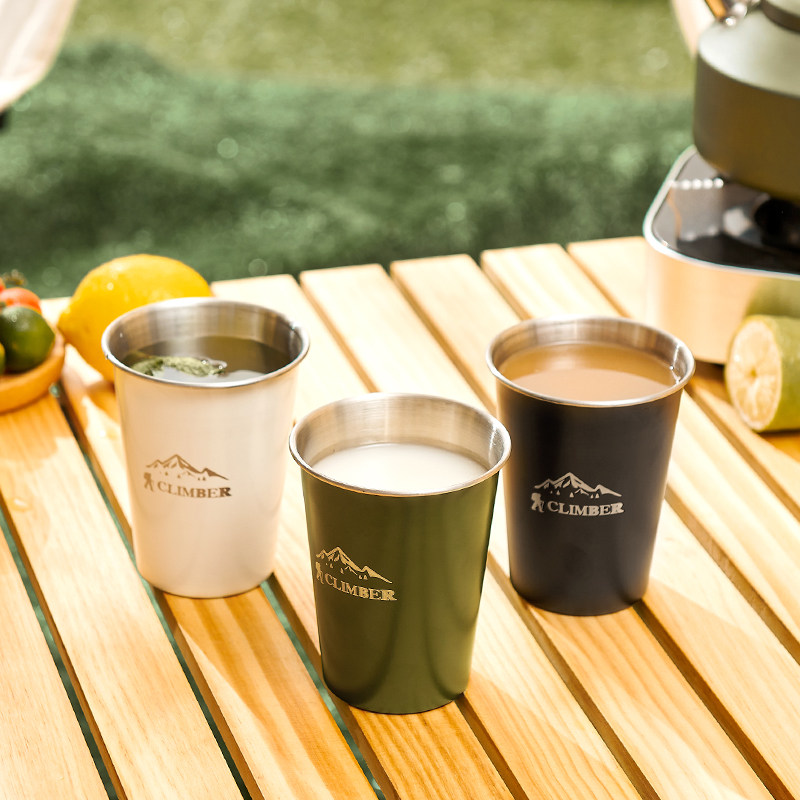 户外啤酒杯不锈钢304食品级旅行露营水杯家用漱口杯商用定制LOGO,淘宝优惠券,粉丝福利购,淘宝优惠卷
