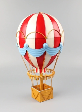 彩色热气球工艺品模型摆件铁皮创意酒吧餐厅商场家居橱柜装饰挂件