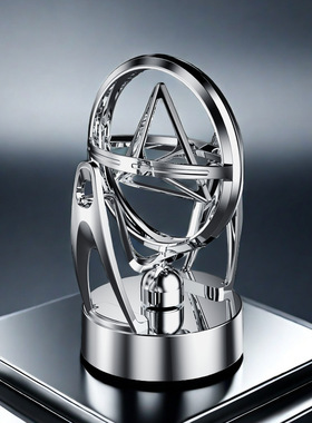 三角永动仪牛顿球模型旋转磁性摇摆器天体仪轨道摆件usb装饰品