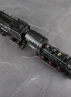 复古蒸汽火车头模型铁皮手工艺品客厅酒吧橱窗柜怀旧装饰品摆件