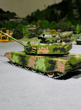 新三代99a大改主战坦克大炮战车合金1:24装甲车模型军事摆件礼物