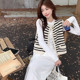 College knitted sweater striped vest vest vest spring and autumn 2024 small fragrance style new sleeveless vest top