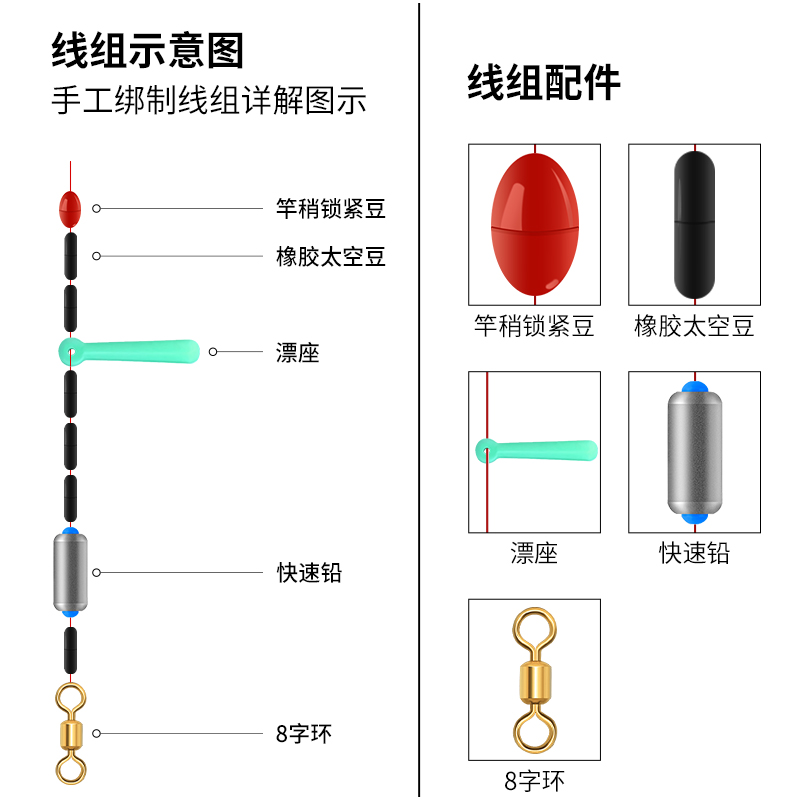 钓鱼成品线组斑点鱼线套装全套绑好主线正品台钓尼龙鲫鱼超强拉力