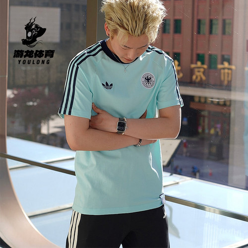 阿迪达斯Adidas三叶草2026新款德国队男子短袖T恤 KG5097 KG5098 - 图2