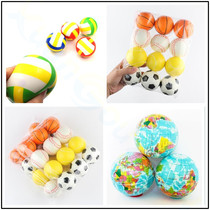 63mm Sponge Pressure Ball Volleyball Tennis Sports Small Gift PU Ball Sponge Vent Ball Children Toys