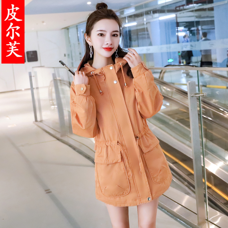 风衣女中长款小个子韩版流行2022春秋新款宽松洋气工装外套女士潮