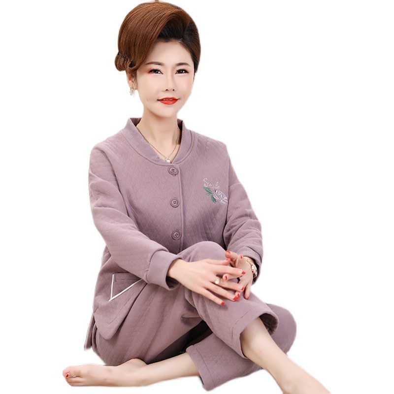 中老年人妈妈睡衣女秋冬季纯棉加厚夹棉中年婆婆老人奶奶冬天大码,淘宝优惠券,粉丝福利购,淘宝优惠卷