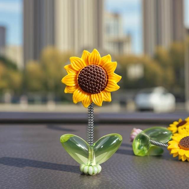 Cute sunflower car ornaments