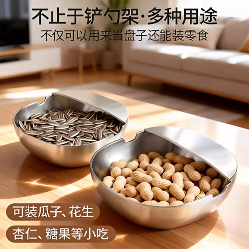 不锈钢汤勺架托锅盖锅铲架汤勺架高温防烫铲子勺子厨房台面置物架 - 图3