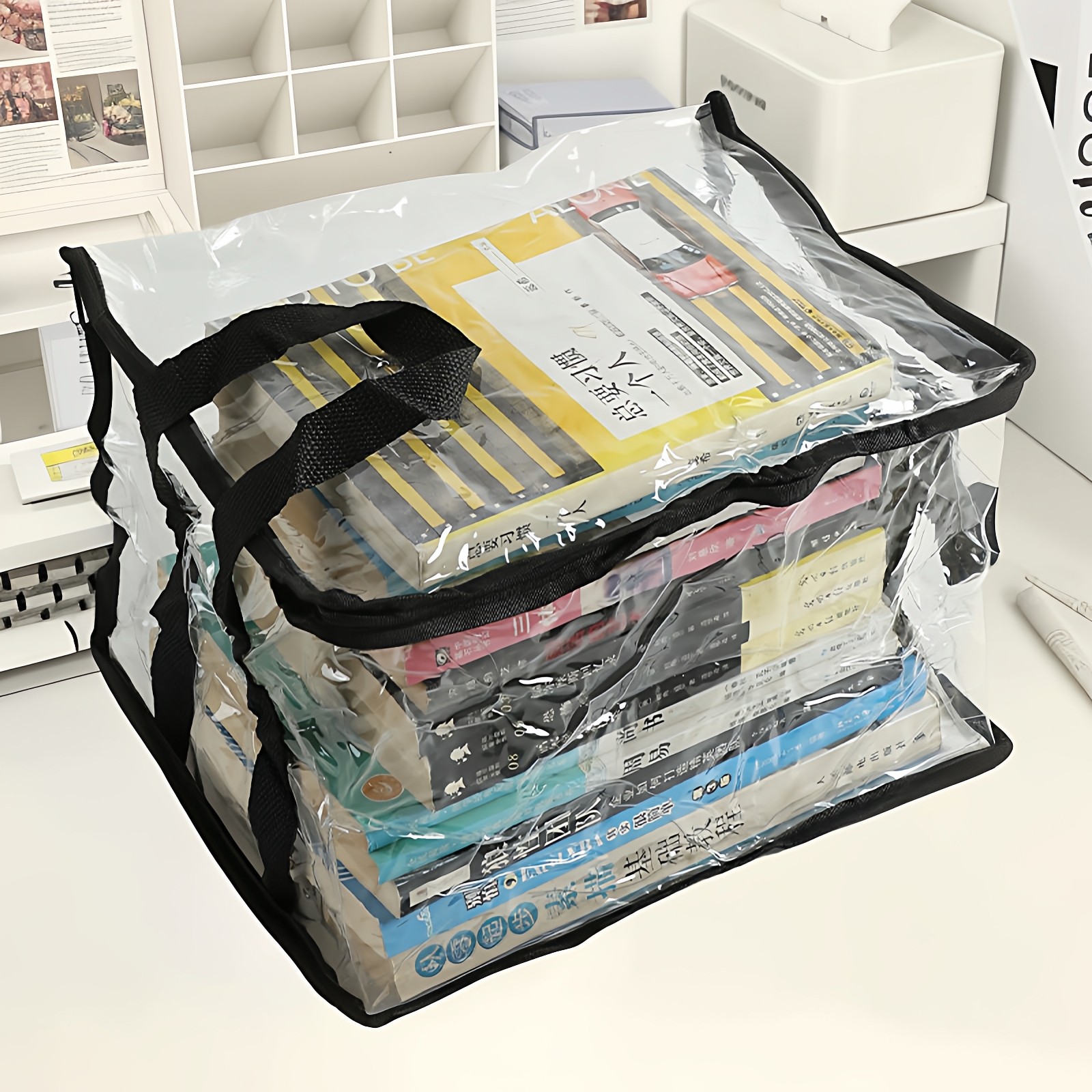 旧书收纳箱大容量书本整理神器学生宿舍书架书籍袋透明防潮防尘袋,淘宝优惠券,粉丝福利购,淘宝优惠卷