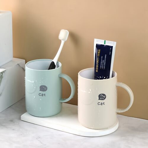漱口杯漱口杯家用刷牙杯子情侣一对简约刷牙套装情侣牙刷杯子 - 图1