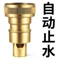 Automatic water-stop valve for washing machine taps to prevent falling water nozzle adapter all-copper special household 4 distribution piece