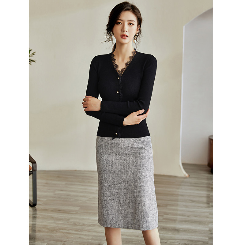 尘颜2022秋冬扬子纱超细羊毛沁开衫 尘颜毛针织衫