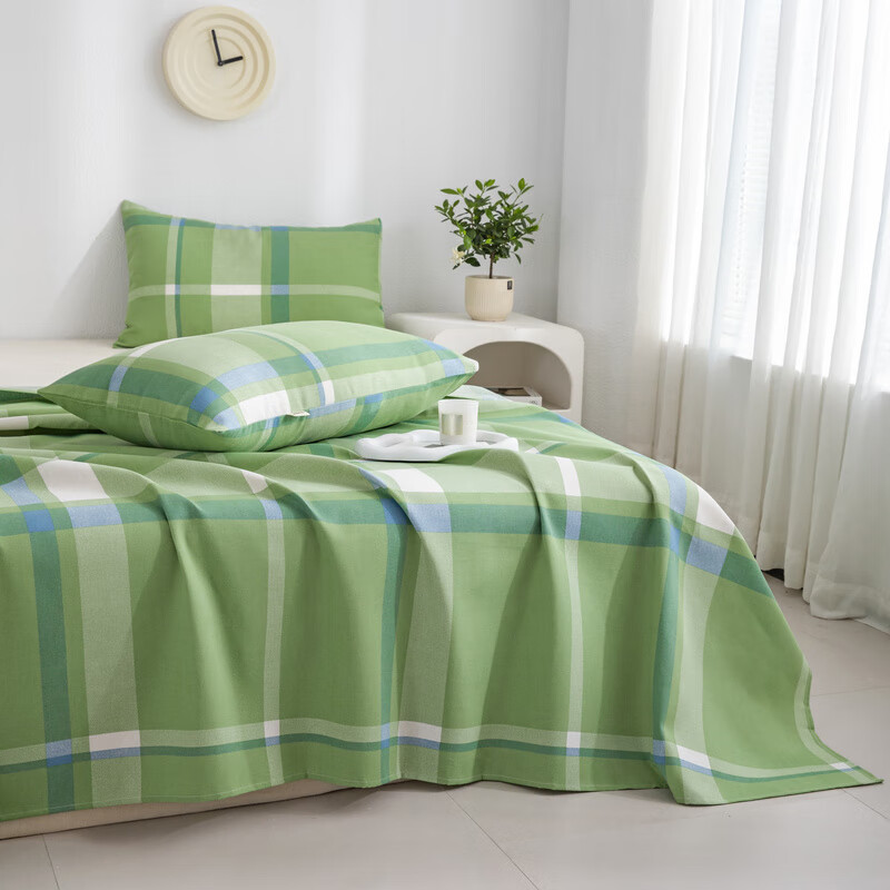 Old coarse cloth bed sheet, single quilt
