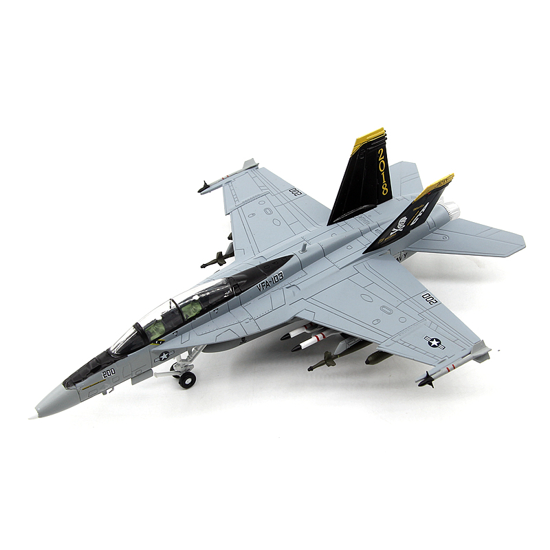 AMER 美国海军F/A-18F大黄蜂战斗机VF103海盗旗 F18成品模型1/100 - 图1