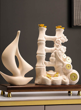 创意节节高升摆件家居饰品轻奢帆船客厅玄关酒柜电视柜装饰礼物