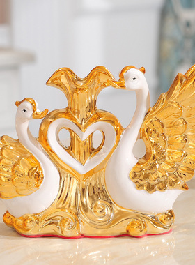 陶瓷电视柜创意插花玄关结婚礼物