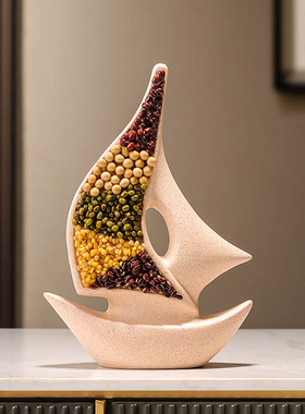 创意一帆风顺帆船摆件