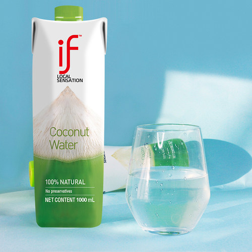 If椰子水1L*2瓶纯椰汁1000ml大瓶350ML泰国进口椰汁0添加果汁饮料 - 图2