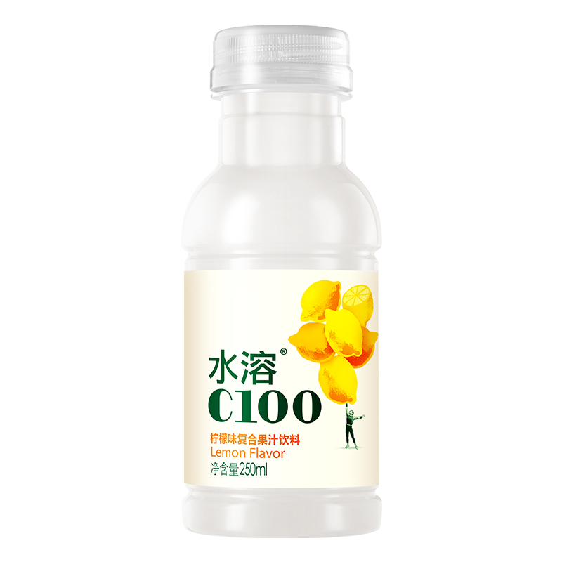 农夫山泉水溶c100小瓶装柠檬味250ml*12瓶整箱西柚味复合果汁饮料 - 图3