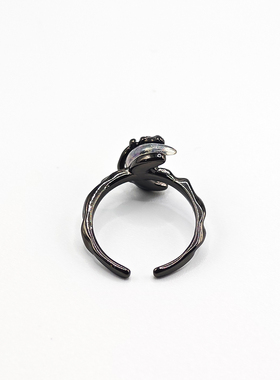 月牙开口戒指小众设计