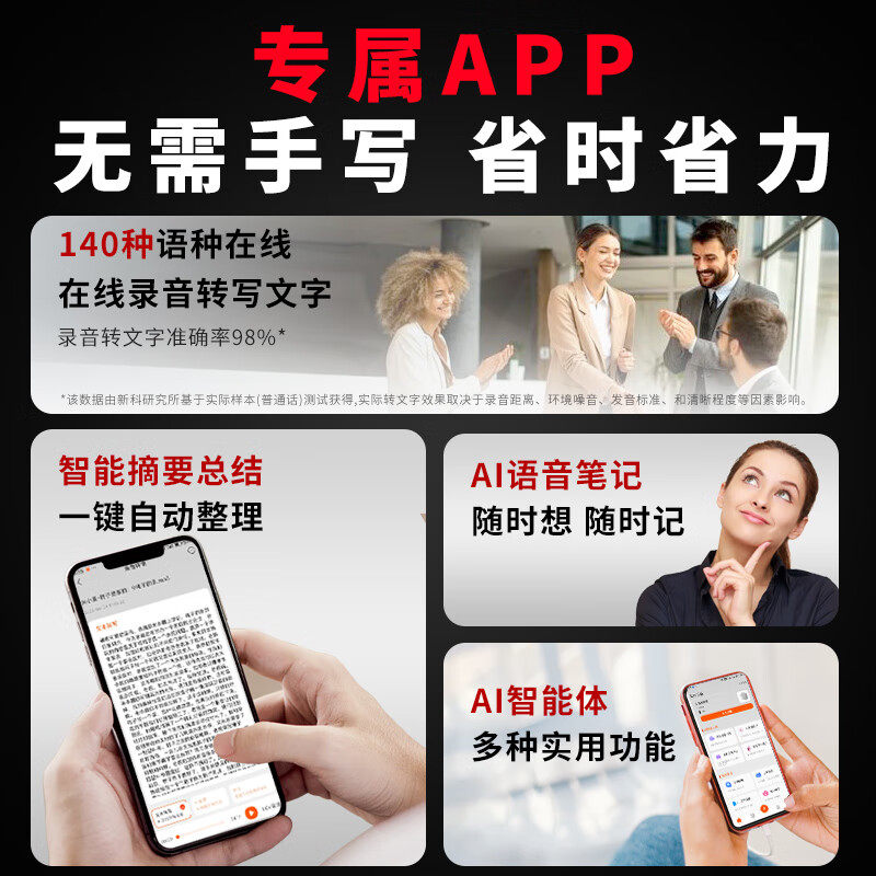 新科AI录音笔X11手机通话录音转文字会议总结 多语种翻译Deepseek,淘宝优惠券,粉丝福利购,淘宝优惠卷