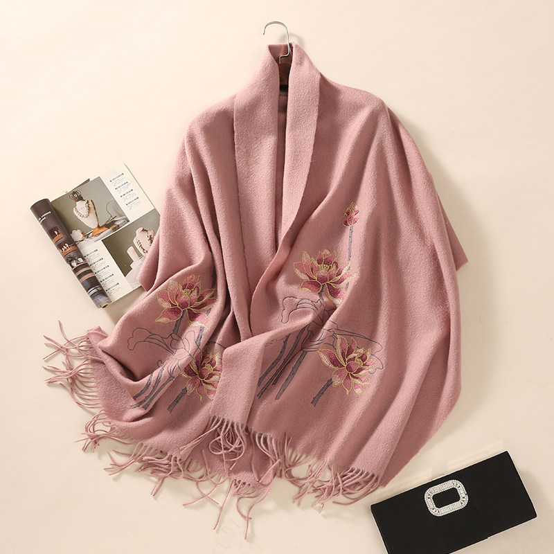 恒源祥气质100纯羊毛大披肩围巾两用复古风秋冬流苏披风外搭斗篷,淘宝优惠券,粉丝福利购,淘宝优惠卷