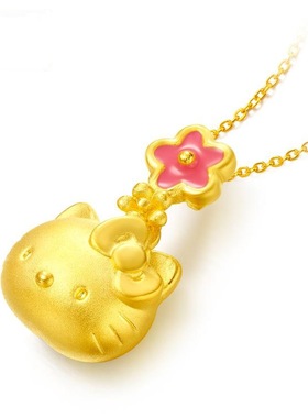 Kitty韩版越南沙金欧币风吊坠