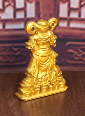 合金赵公明财神像武财神赵公明脚踏元宝神像供奉玄关工艺品摆件
