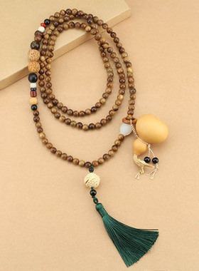 男女葫芦斜挎链新中式多宝背背链手机链葫芦吊坠毛衣链项链璎珞