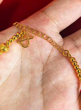 算盘如意五帝钱手链抖音直播爆款铜沙金新中式国潮风手链工厂2026