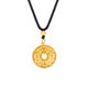 Ancient Qianlong Brand Lucky Necklace for Men and Women Sand Gold Filigree Hollow Qianlong Tongbao Coin Pendant Pendant