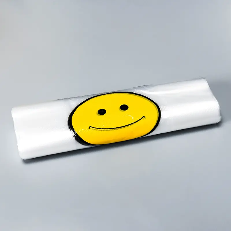 笑脸塑料袋食品打包加厚外卖包装背心手提袋方便袋透明商用马夹袋,淘宝优惠券,粉丝福利购,淘宝优惠卷