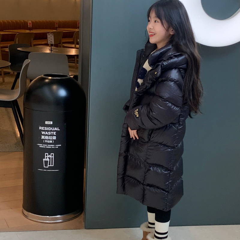 女童冬季长款羽绒服外套2025新款洋气童装加厚外套女孩黑金白鸭绒,淘宝优惠券,粉丝福利购,淘宝优惠卷