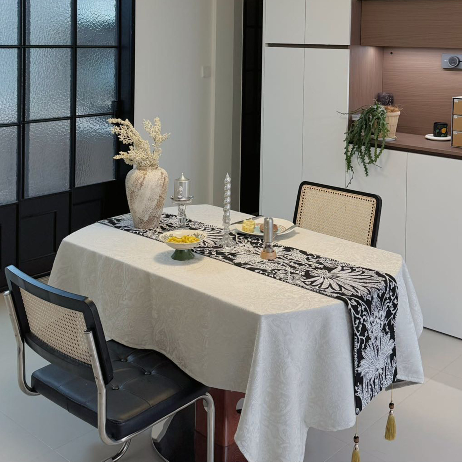 氛围感立体提花餐桌布轻奢高级感法式中古风复古高端防水茶台几布,淘宝优惠券,粉丝福利购,淘宝优惠卷