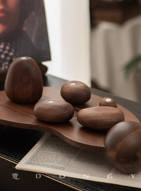 黑胡桃木摆件高端大气上档次