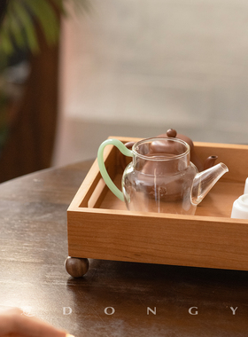 木质长方形底座文房展示盘