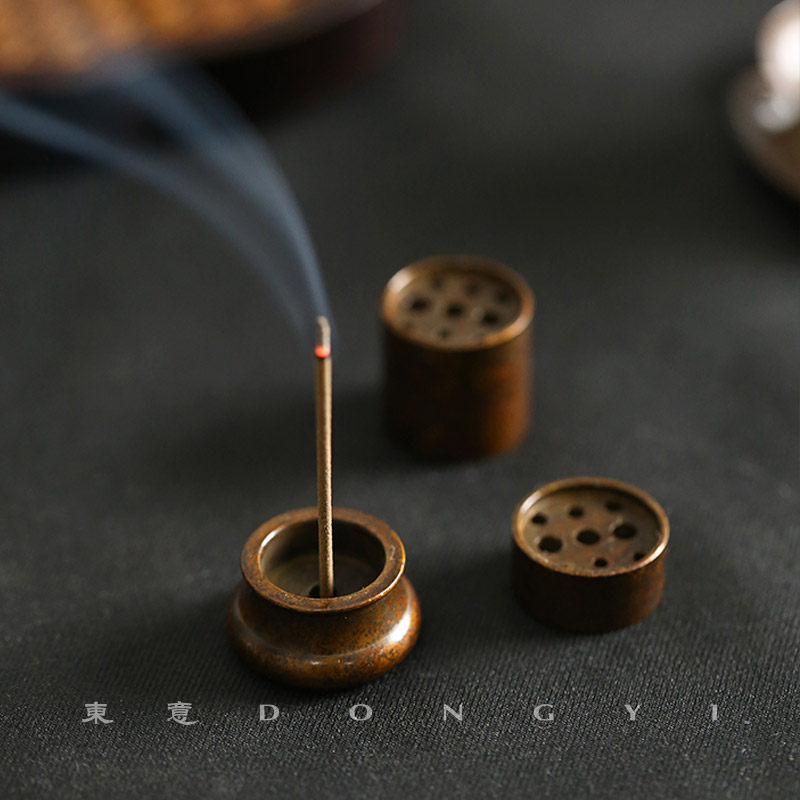 东意文房 中式铜九孔香插线香香座香立底座创意家用简单特色香炉,淘宝优惠券,粉丝福利购,淘宝优惠卷