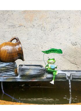中式招财流水摆件桌面庭院鱼缸循环水景室内加湿摆件生财开业礼品