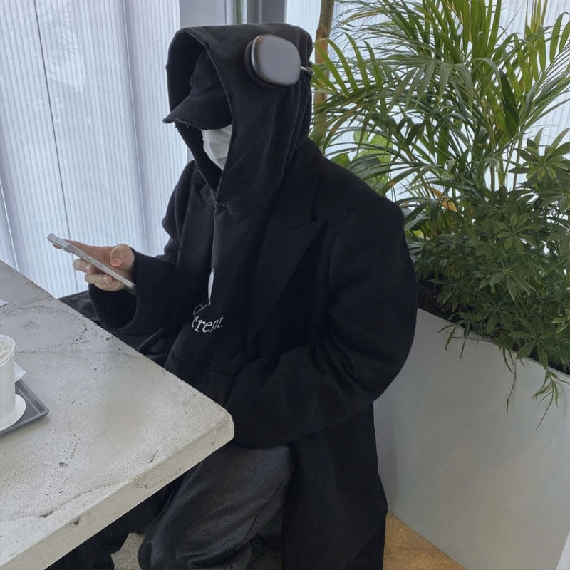 清仓 GRAILZ LEARL秋长款羊毛廓形垫肩纽扣过膝大衣 vibe风男风衣,淘宝优惠券,粉丝福利购,淘宝优惠卷