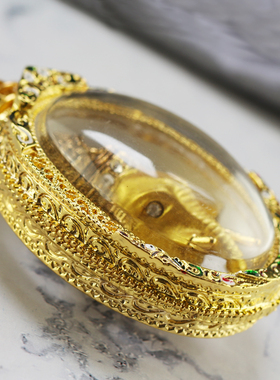 情侣金色泰国佛牌象神吊坠