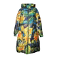 2023 winter brand printed down jacket ethnic style a-line