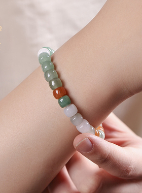 禅木匠东陵玉金丝玉多宝珠手链