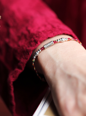 禅木匠925银五彩手绳上岸