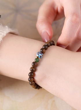 禅木匠小莲香绿奇楠沉香手链