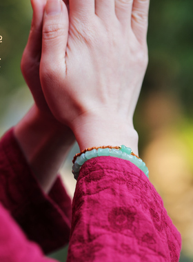 禅木匠闺蜜款红玛瑙东陵玉手链