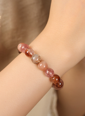 【玫瑰蜜露】天然水晶手链