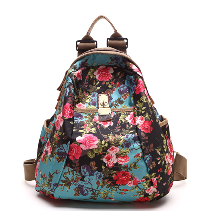 牛津布旅游双肩包潮牌女2024新款ins超火个性百搭大容量时尚背包 - 图3