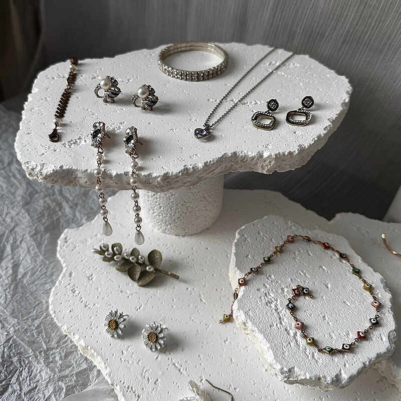 风化石膏洞石板不规则外形首饰展示架饰品陈列拍照道具戒指项链板,淘宝优惠券,粉丝福利购,淘宝优惠卷