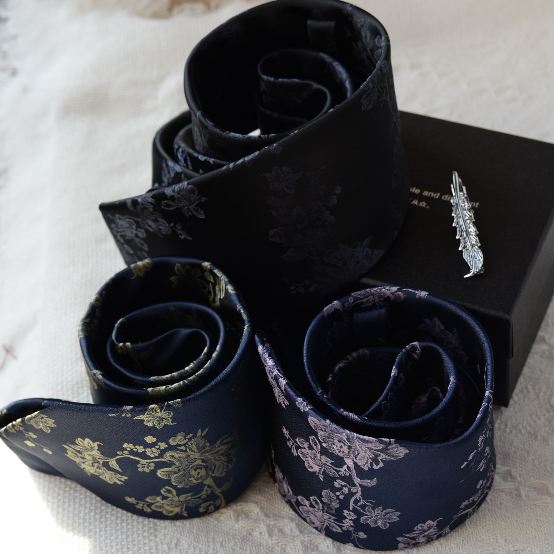 优雅花纹领带礼盒套装男士高级感西装衬衫配饰送人生日礼物实用潮,淘宝优惠券,粉丝福利购,淘宝优惠卷